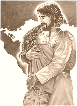 Jesus showing girl love