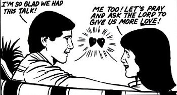 Love is believing, trusting, helping, sharing, encouraging, confiding, understanding, caring, feeling, touching, giving, praying. Love is communication.